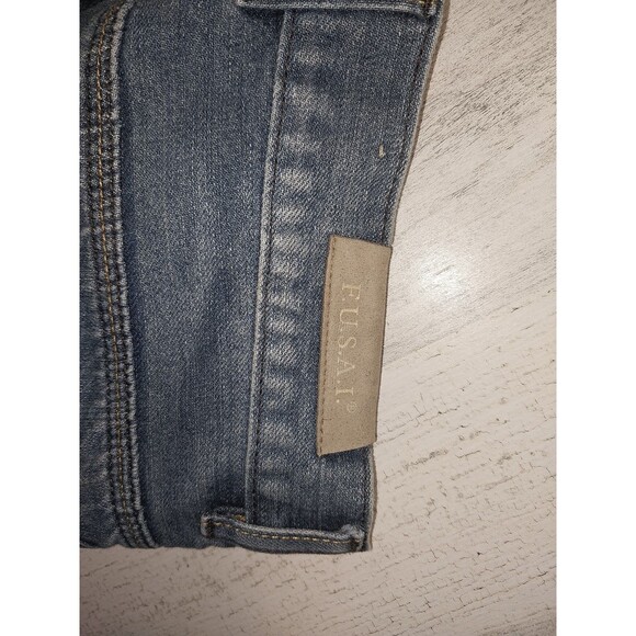 FUSAI Men's Straight Leg Jeans Size 34x30 Embroidered Pockets - Picture 8 of 11